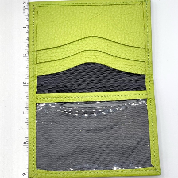 NWOT SLIM-FOLD LEATHER WALLET IN FUN POP COLORS, PERFECT FOR CASH/CARDS, MEXICAN - Picture 7 of 9